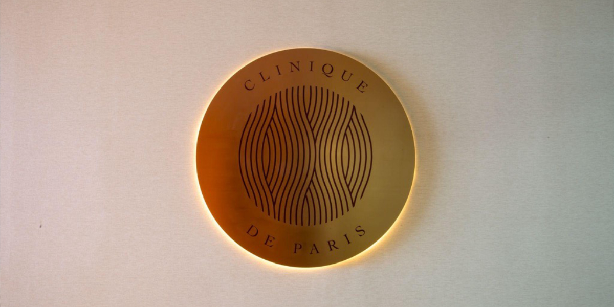 Logo of Clinique de Paris at their Makati clinic