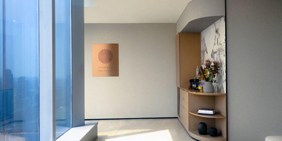 Clinique de Paris lounge at their Makati clinic